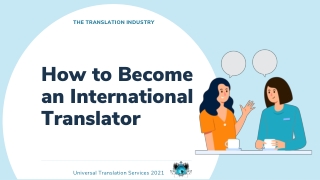 How To Become An International Translator?