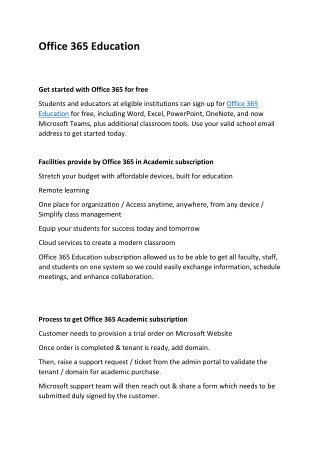 Office 365 Education