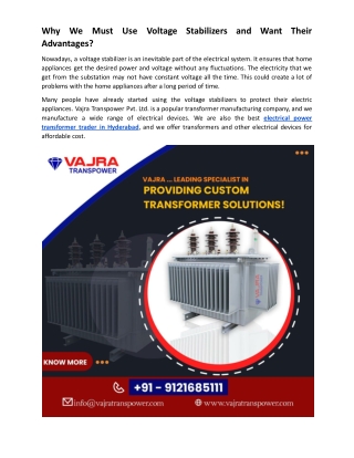 Why We Must Use Voltage Stabilizers and Want Their Advantages_.docx