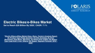 Electric Bikes e-Bikes Market