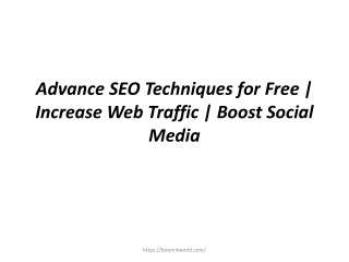 Advanced SEO Techniques
