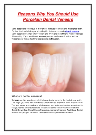 Reasons Why You Should Use Porcelain Dental Veneers (1)