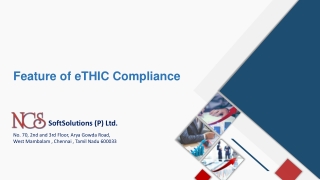 Feature of eTHIC Compliance