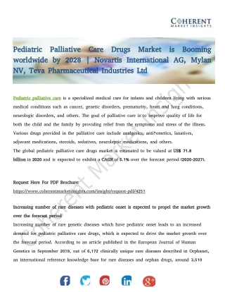 Pediatric Palliative Care Drugs Market