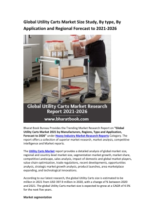 Global Utility Carts Market Research Report 2021-2026