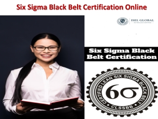 The best six sigma black belt certification online