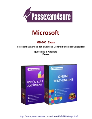 Microsoft  MB-800 Real Exam Questions and Answers Free