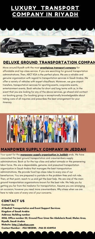 Transport and Manpower Supply Company