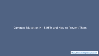 Common Education H-1B RFEs and How to Prevent Them