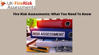 Fire Risk Assessments What You Need To Know