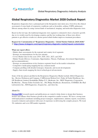 Respiratory Diagnostics Market - Global Outlook and Forecast 2020-2028