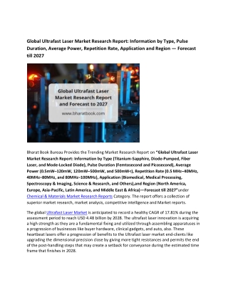 Global Ultrafast Laser Market Research Report 2021-2027