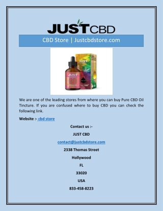 CBD Store | Justcbdstore.com