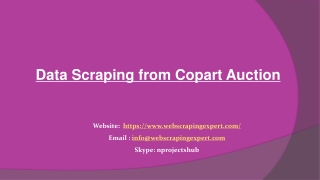 Data Scraping from Copart Auction