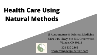 Health Care With Acupuncture