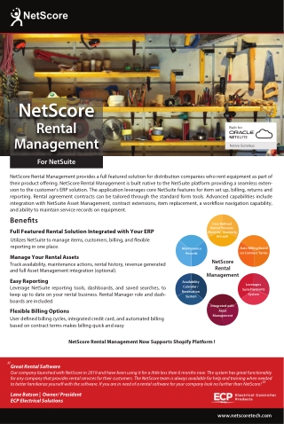NetScore Rental Management for NetSuite