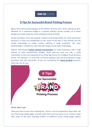 8 Tips for Successful Brand Printing Process