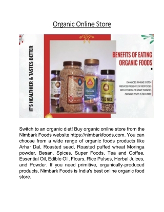 Organic Online Store