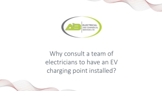 Why consult a team of electricians to have an EV charging point installed?