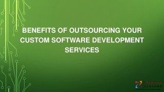 Benefits of custom software outsourcing