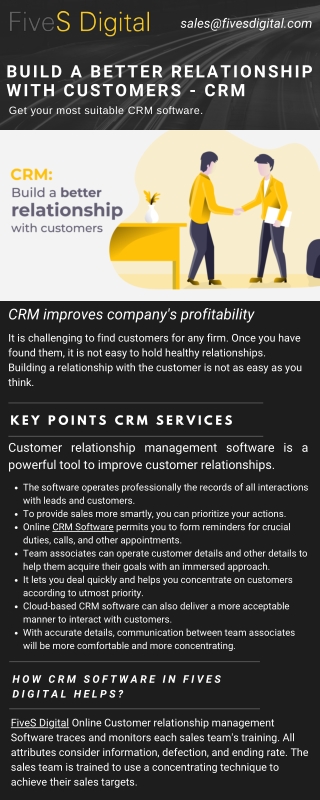 CRM Build a Better Relationship with Customers - FiveS Digital