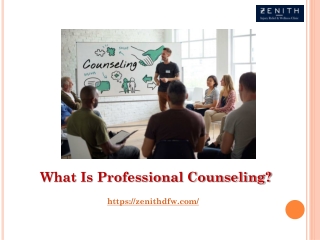 What Is Professional Counseling?