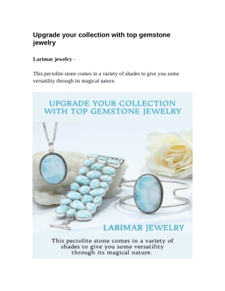 Upgrade your collection with top gemstone jewelry
