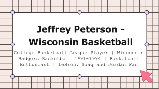 Jeffrey Peterson - Wisconsin Basketball - A Trained Individual