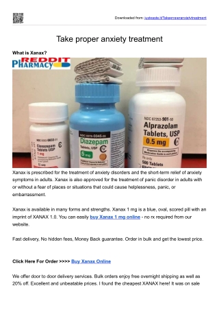 Take proper anxiety treatment