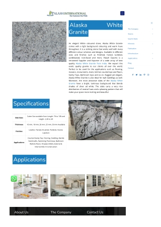 Alaska White Granite in India