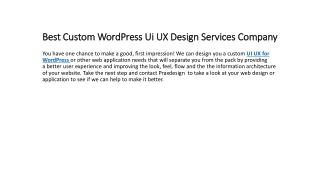 Best Custom WordPress Ui UX Design Services Company