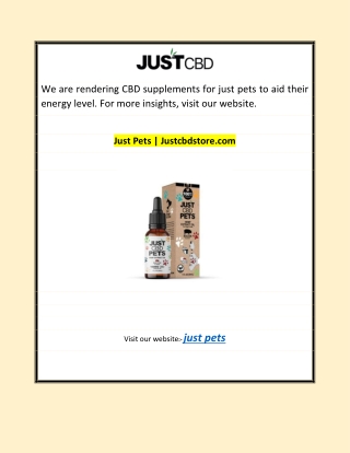 Just Pets | Justcbdstore.com