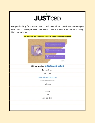 Buy exclusive cbd bath bomb justcbd & products|justcbdstore.com