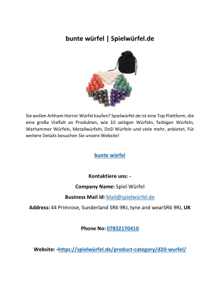 bunte würfel | Spielwürfel.de