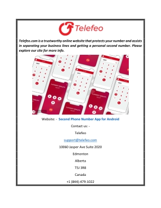 Second Phone Number App For Android  Telefeo.com