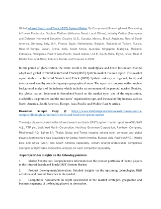 Infrared Search and Track (IRST) System Market