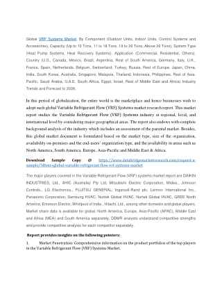 Variable Refrigerant Flow (VRF) Systems Market