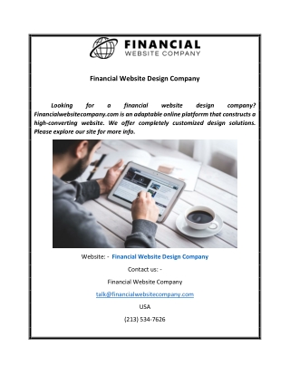 Financial Website Design Company  Financialwebsitecompany.com