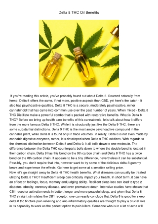 Delta8THCOilBenefits