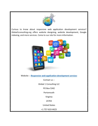 Responsive Web Application Development Services Global1consulting.org