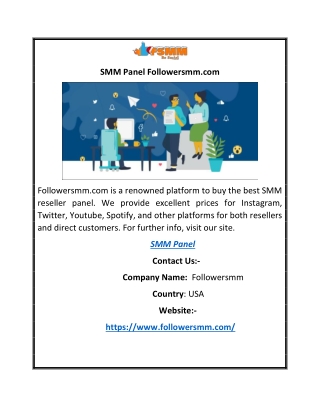 SMM Panel | Followersmm.com