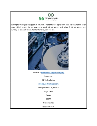 Managed It Support Company  S6technologies.com