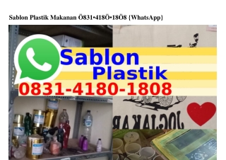 Sablon Plastik Makanan Ô8З1~Ꮞ18Ô~18Ô8(whatsApp)