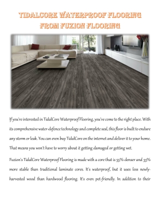 TidalCore Waterproof Flooring from Fuzion Flooring