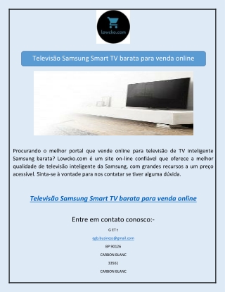 Televisão Samsung Smart TV barata para venda online