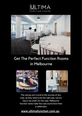 Get The Perfect Function Rooms in Melbourne