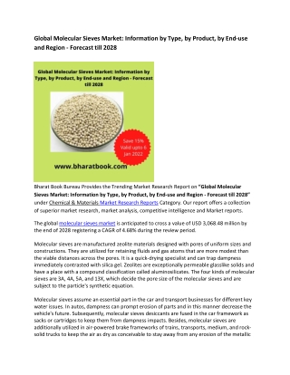 Global Molecular Sieves Market