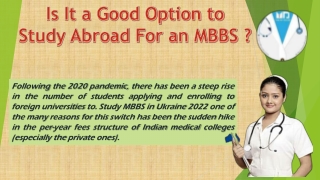 Is It a Good Option to Study Abroad For an MBBS