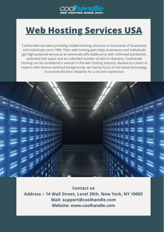 Web Hosting Services USA