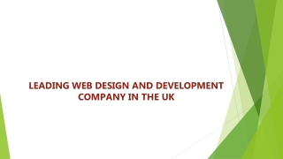 LEADING WEB DESIGN AND DEVELOPMENT COMPANY IN THE UK